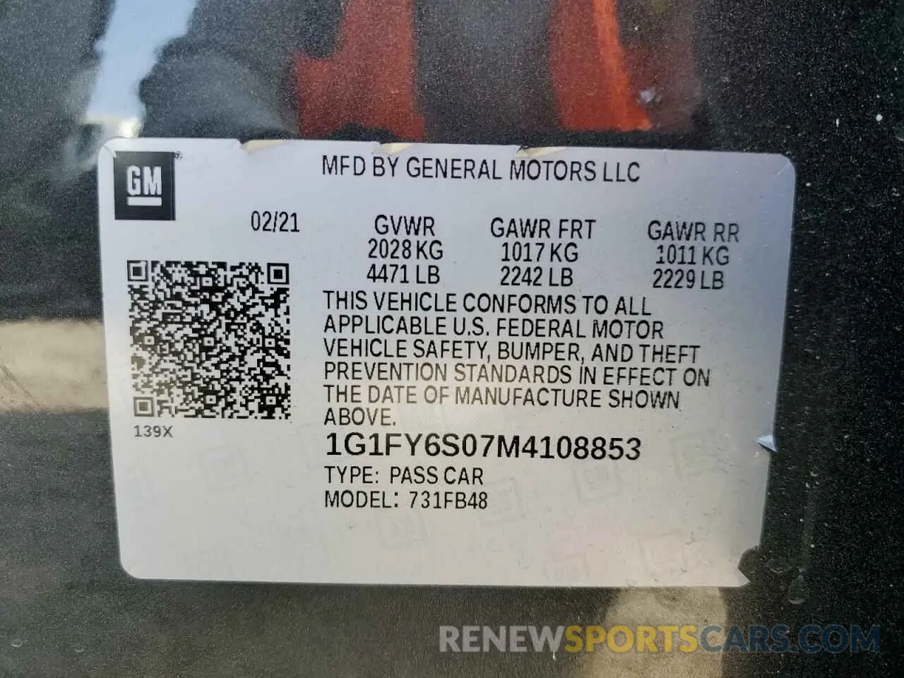 13 Photograph of a damaged car 1G1FY6S07M4108853 CHEVROLET BOLT 2021
