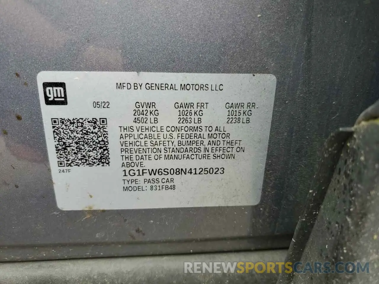 13 Photograph of a damaged car 1G1FW6S08N4125023 CHEVROLET BOLT 2022