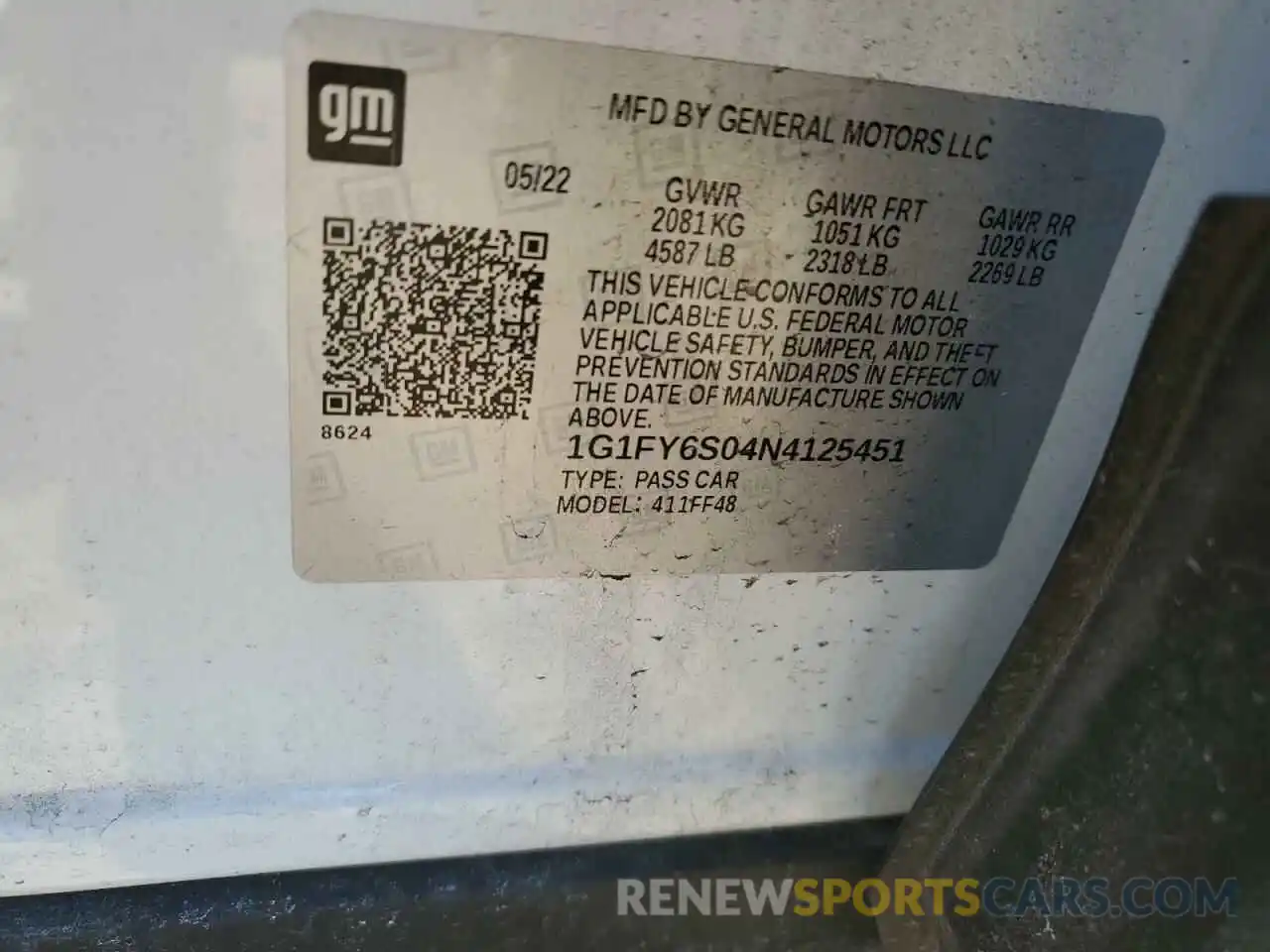 12 Photograph of a damaged car 1G1FY6S04N4125451 CHEVROLET BOLT 2022