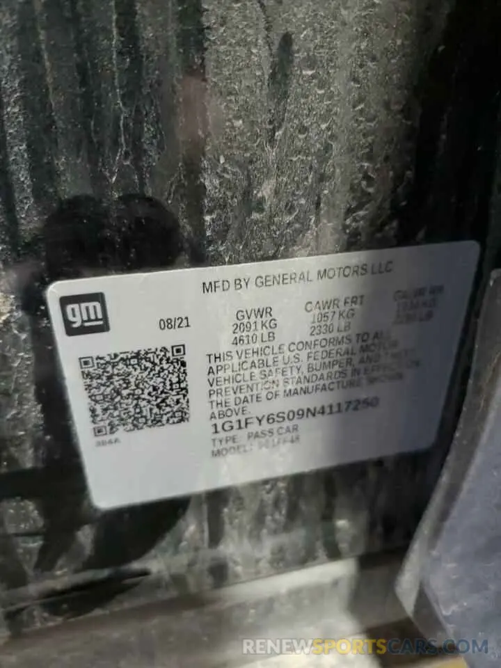 13 Photograph of a damaged car 1G1FY6S09N4117250 CHEVROLET BOLT 2022