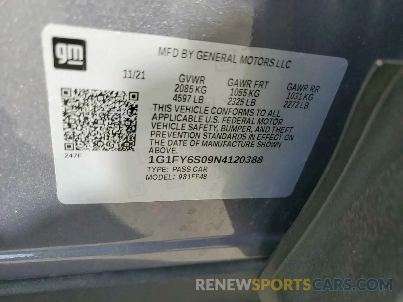 13 Photograph of a damaged car 1G1FY6S09N4120388 CHEVROLET BOLT 2022