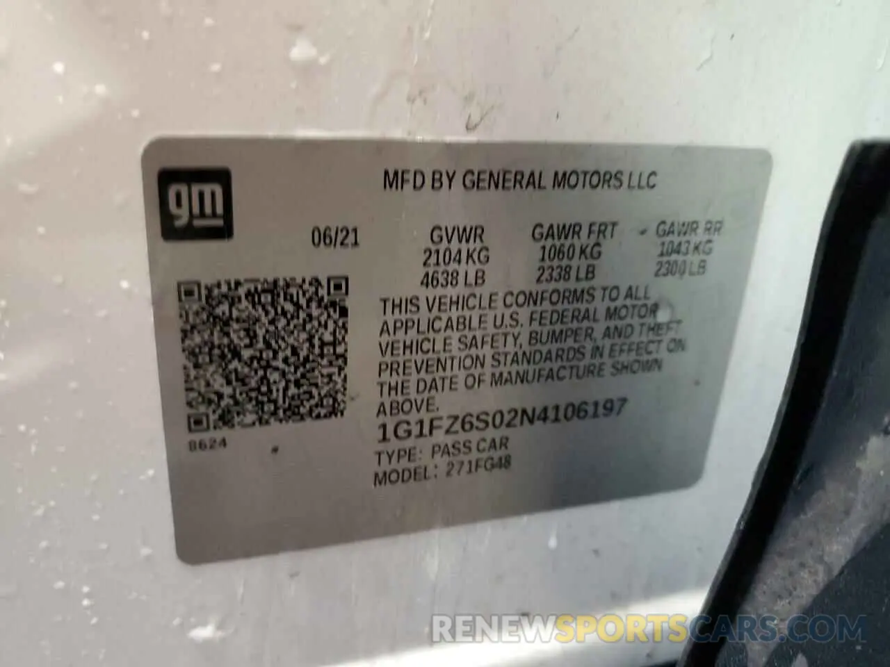 13 Photograph of a damaged car 1G1FZ6S02N4106197 CHEVROLET BOLT 2022