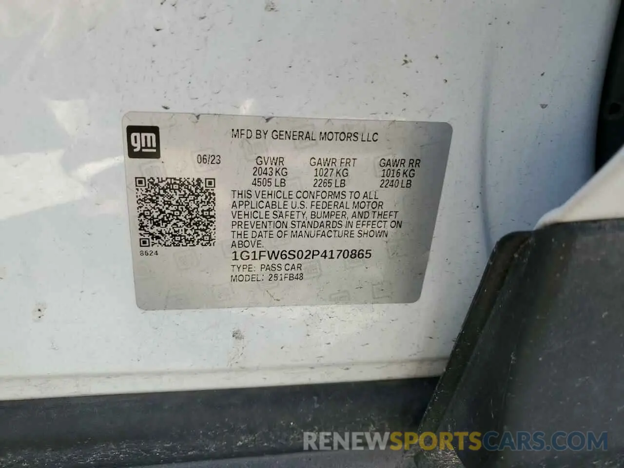 12 Photograph of a damaged car 1G1FW6S02P4170865 CHEVROLET BOLT 2023