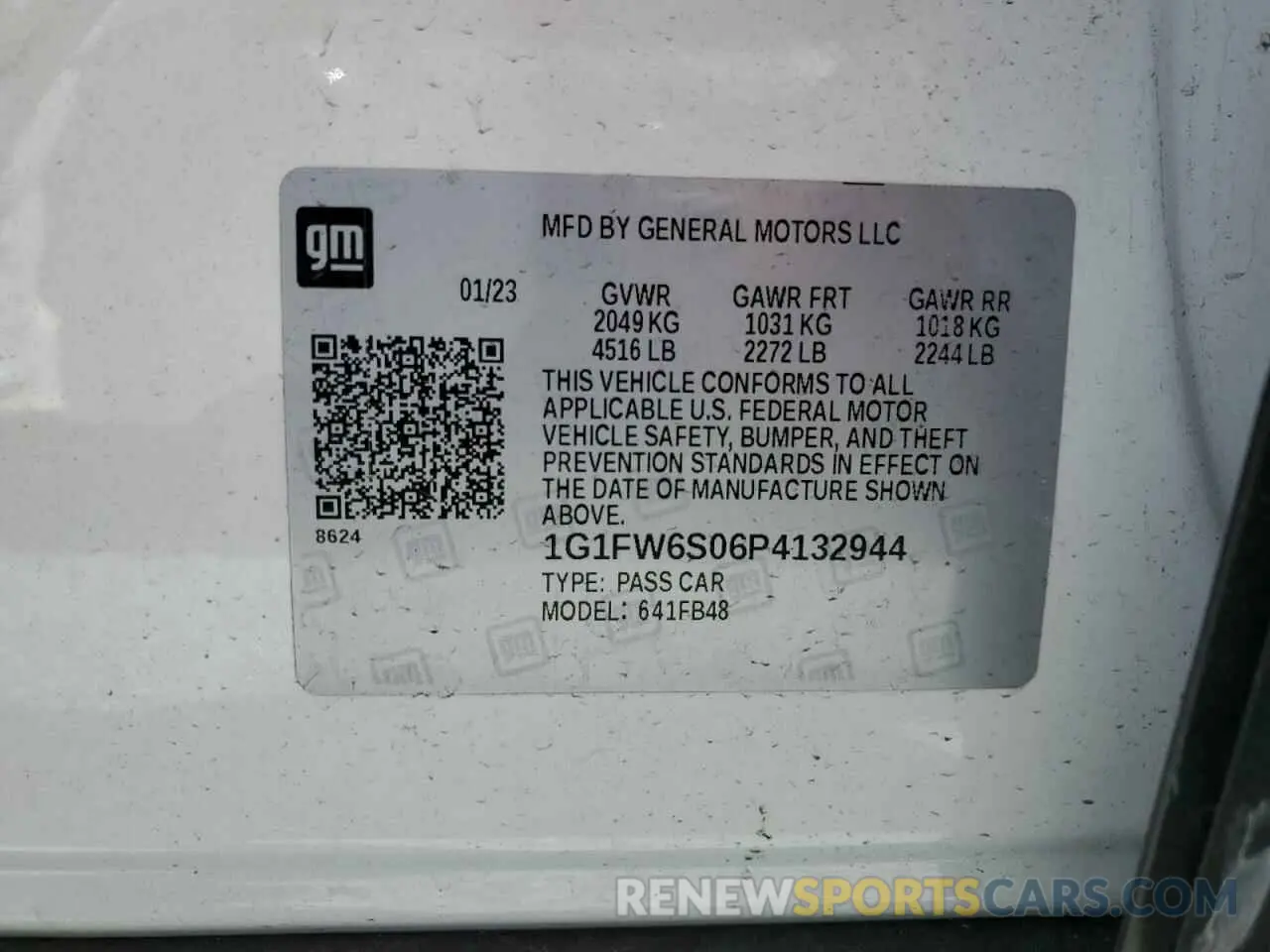 12 Photograph of a damaged car 1G1FW6S06P4132944 CHEVROLET BOLT 2023