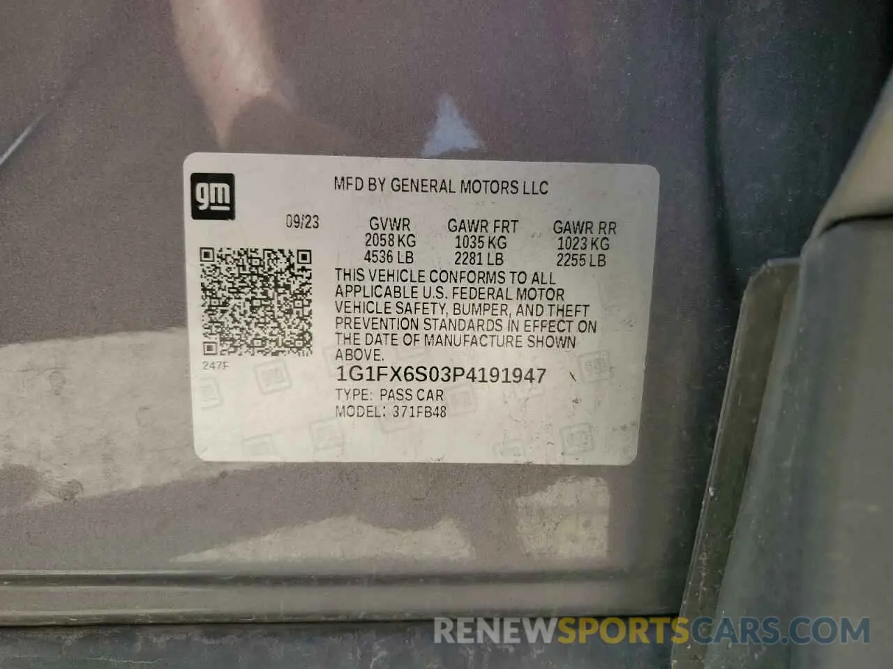 13 Photograph of a damaged car 1G1FX6S03P4191947 CHEVROLET BOLT 2023