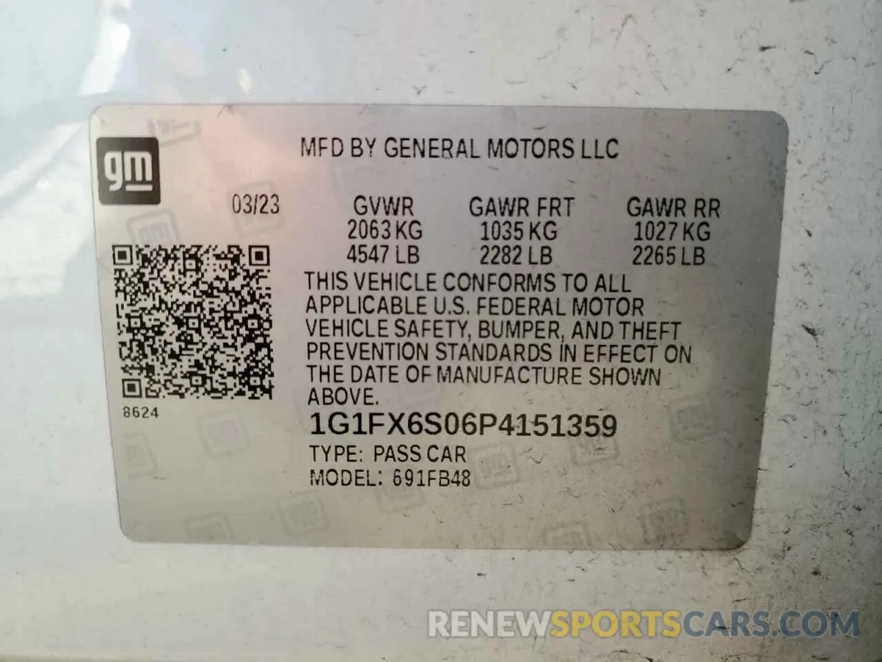 12 Photograph of a damaged car 1G1FX6S06P4151359 CHEVROLET BOLT 2023