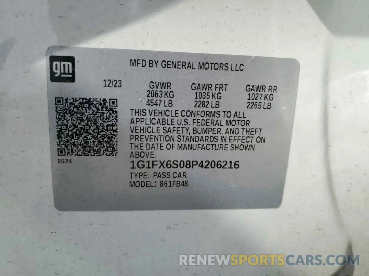 13 Photograph of a damaged car 1G1FX6S08P4206216 CHEVROLET BOLT 2023