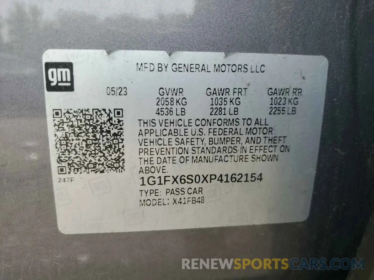 12 Photograph of a damaged car 1G1FX6S0XP4162154 CHEVROLET BOLT 2023