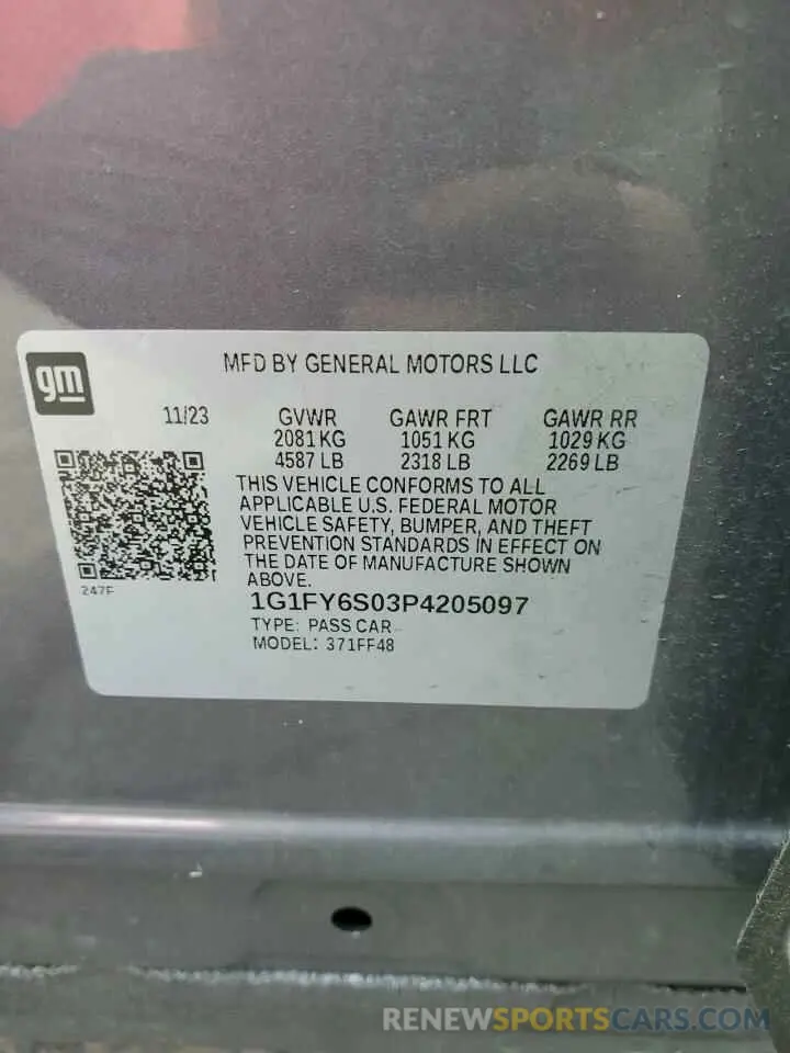 14 Photograph of a damaged car 1G1FY6S03P4205097 CHEVROLET BOLT 2023