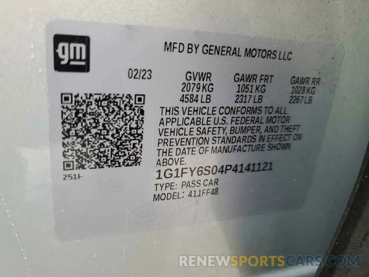 12 Photograph of a damaged car 1G1FY6S04P4141121 CHEVROLET BOLT 2023