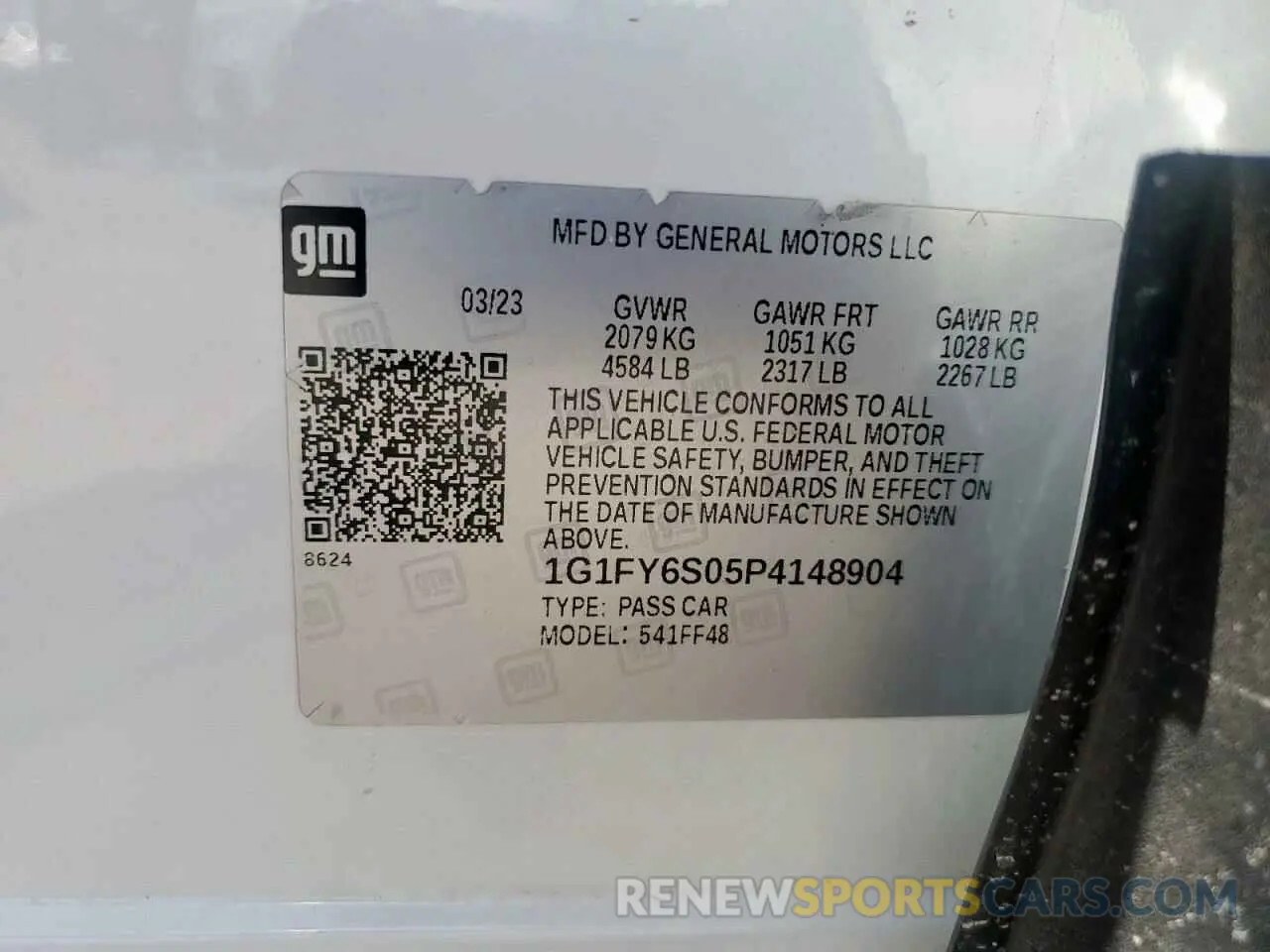 13 Photograph of a damaged car 1G1FY6S05P4148904 CHEVROLET BOLT 2023