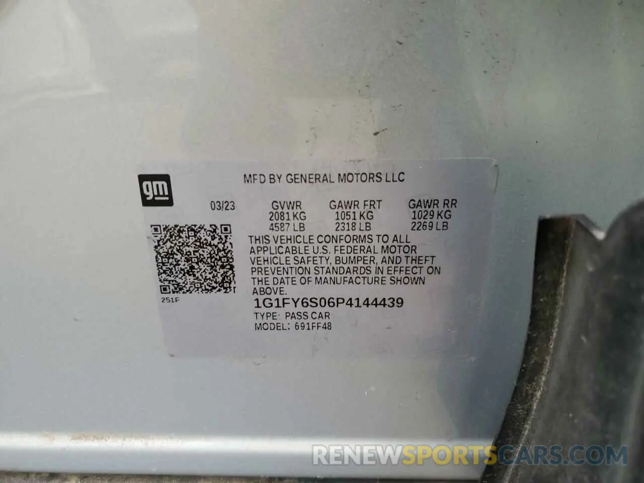 13 Photograph of a damaged car 1G1FY6S06P4144439 CHEVROLET BOLT 2023