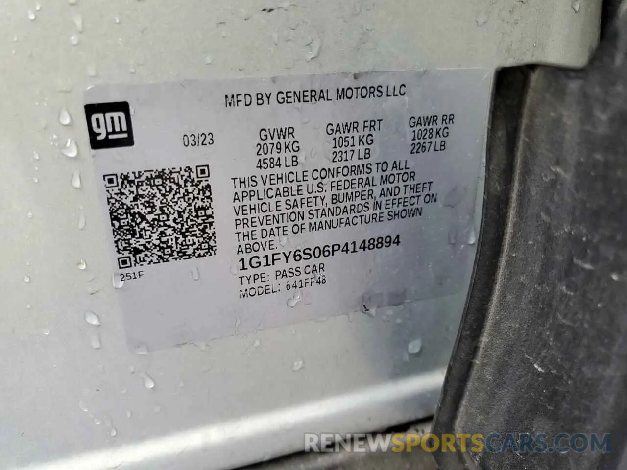 14 Photograph of a damaged car 1G1FY6S06P4148894 CHEVROLET BOLT 2023