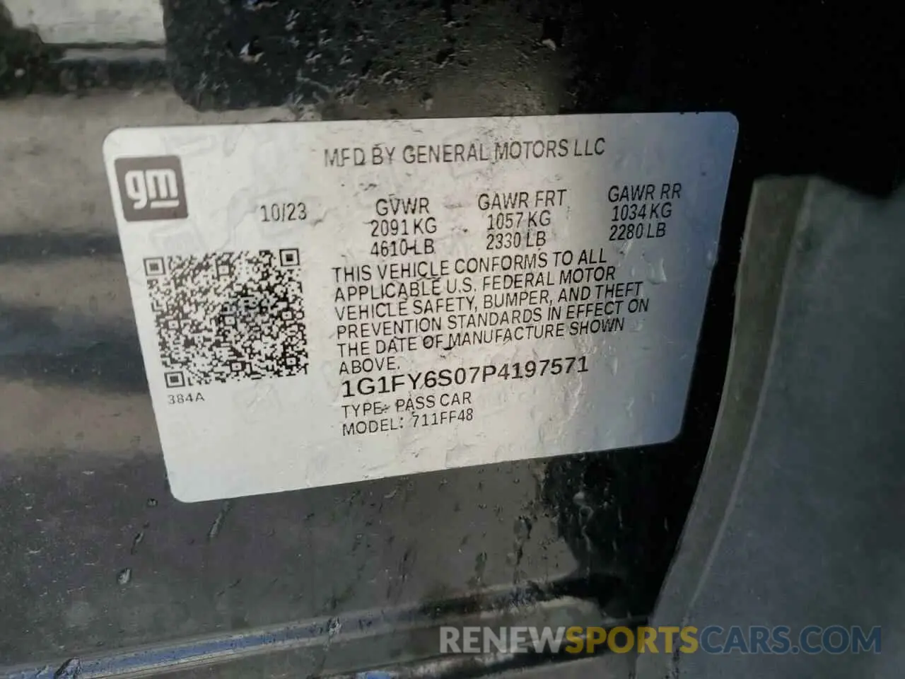 14 Photograph of a damaged car 1G1FY6S07P4197571 CHEVROLET BOLT 2023