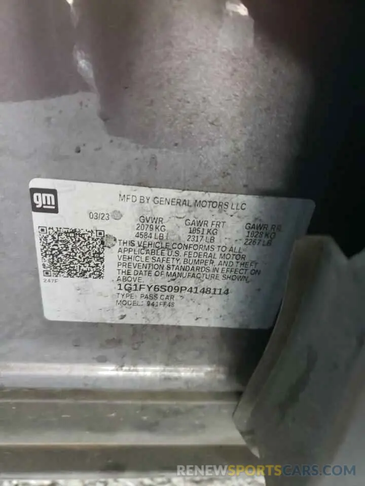 13 Photograph of a damaged car 1G1FY6S09P4148114 CHEVROLET BOLT 2023