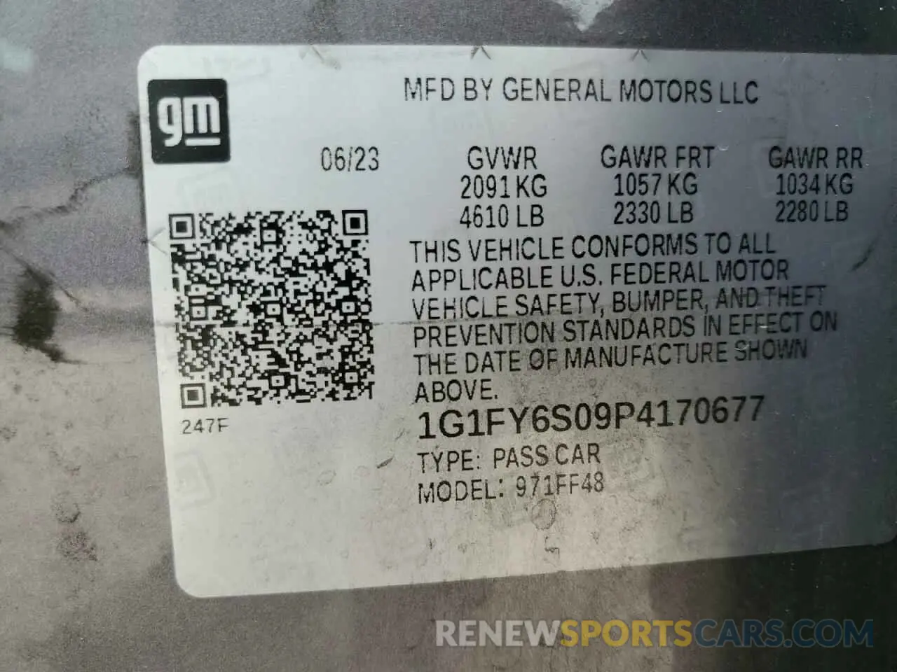 13 Photograph of a damaged car 1G1FY6S09P4170677 CHEVROLET BOLT 2023
