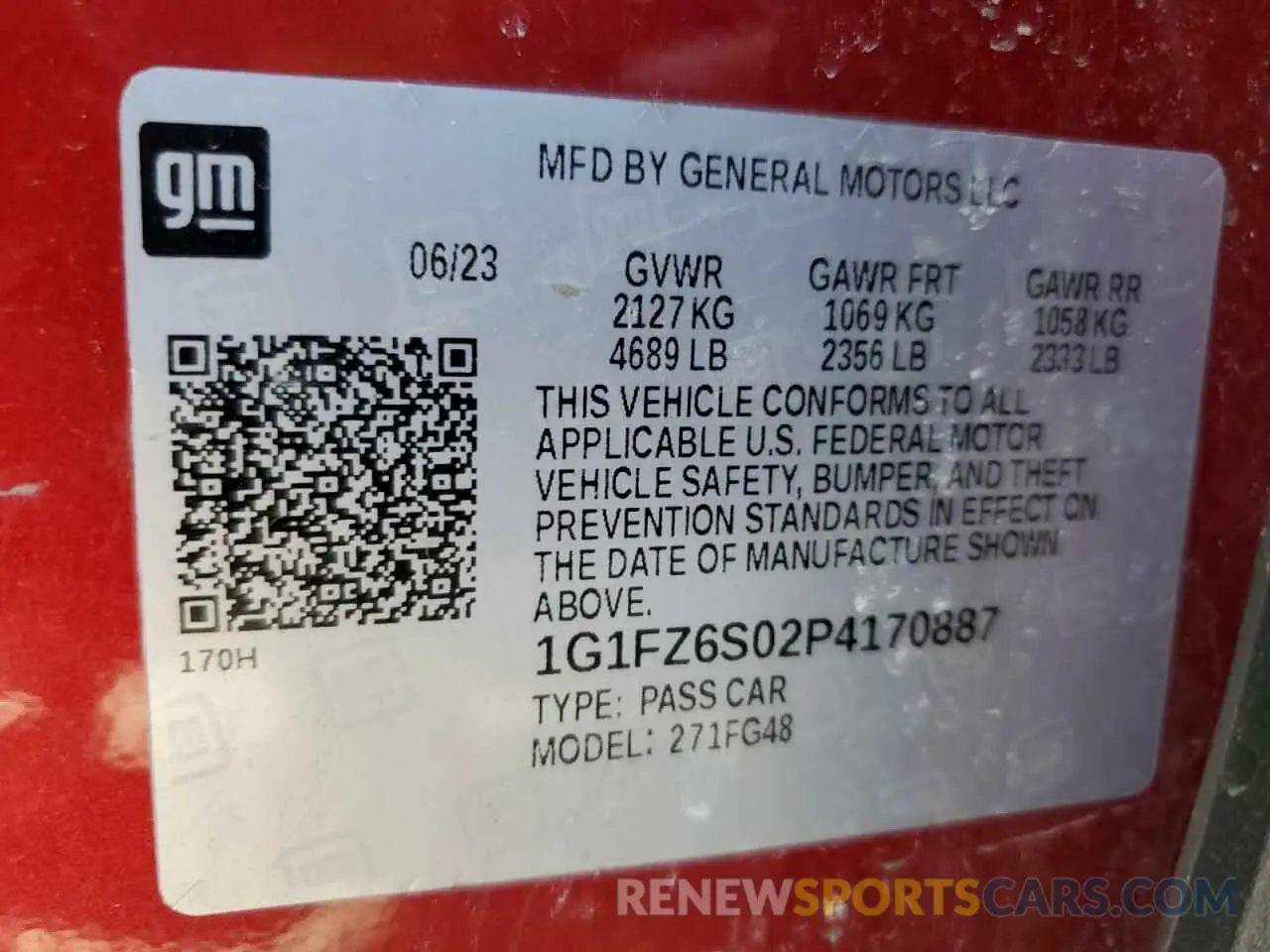 13 Photograph of a damaged car 1G1FZ6S02P4170887 CHEVROLET BOLT 2023
