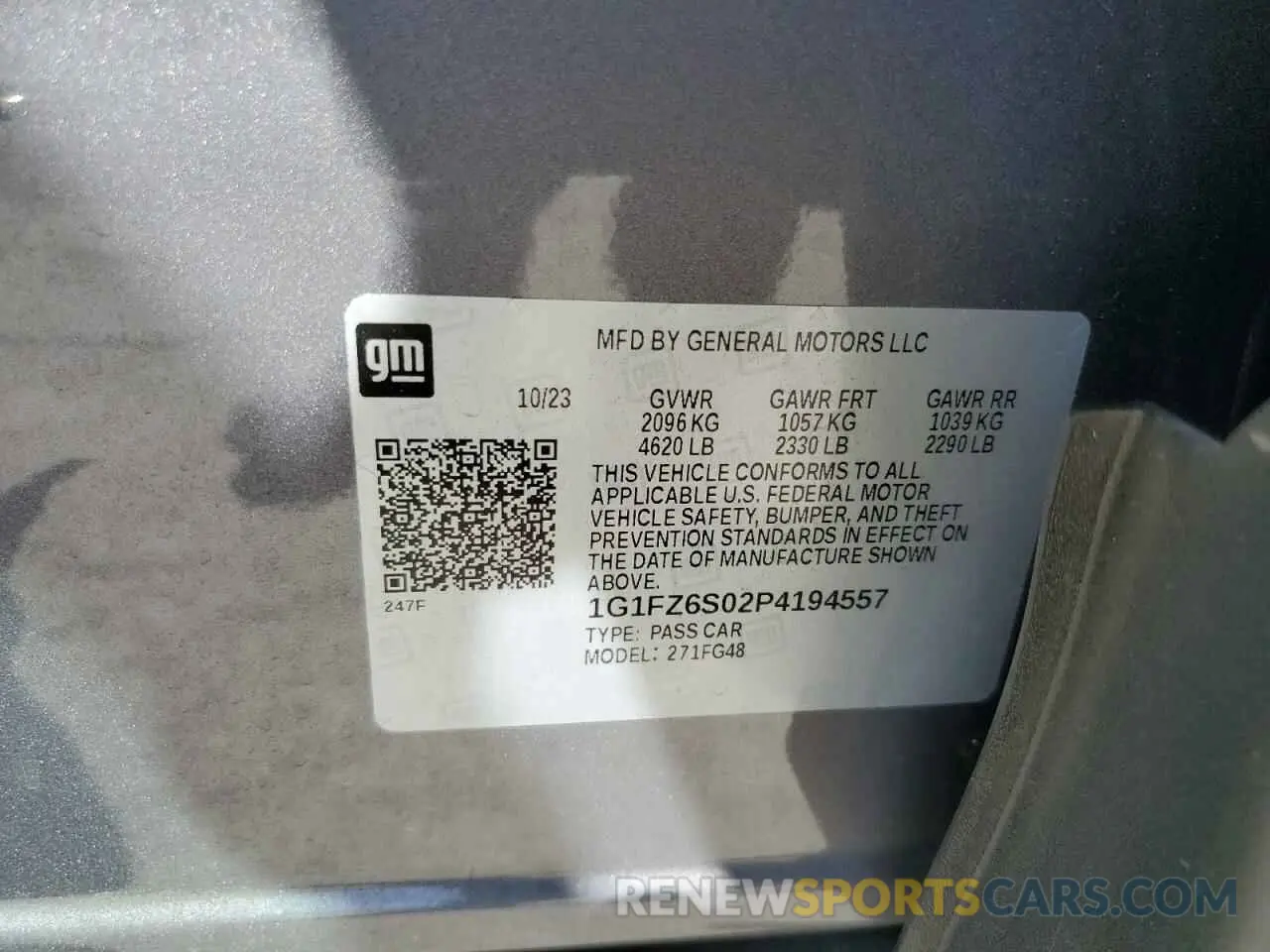 13 Photograph of a damaged car 1G1FZ6S02P4194557 CHEVROLET BOLT 2023