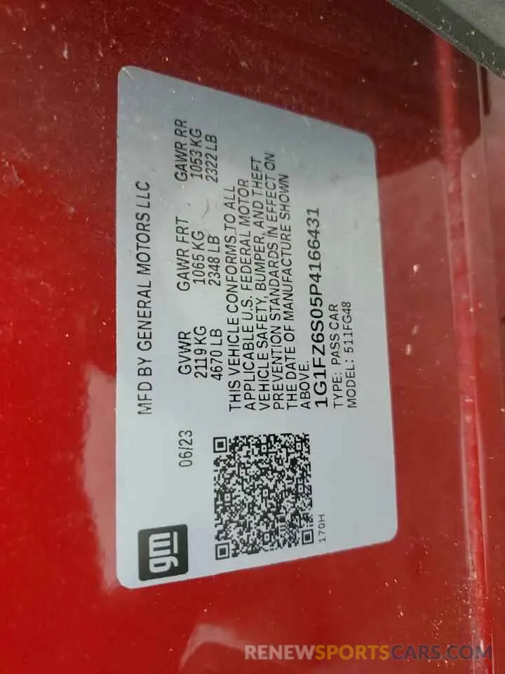 13 Photograph of a damaged car 1G1FZ6S05P4166431 CHEVROLET BOLT 2023