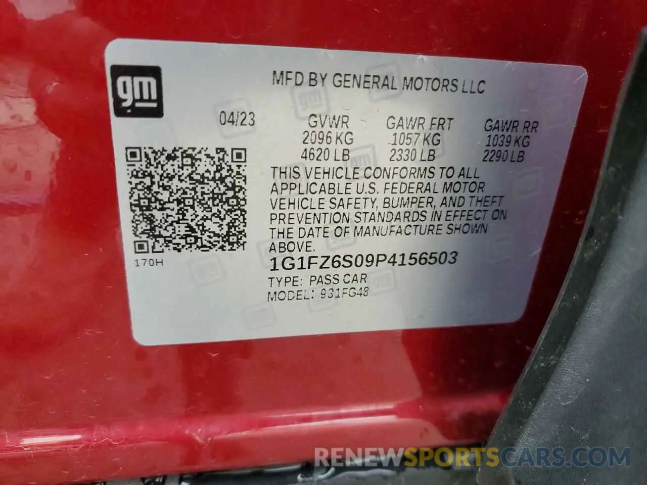 14 Photograph of a damaged car 1G1FZ6S09P4156503 CHEVROLET BOLT 2023