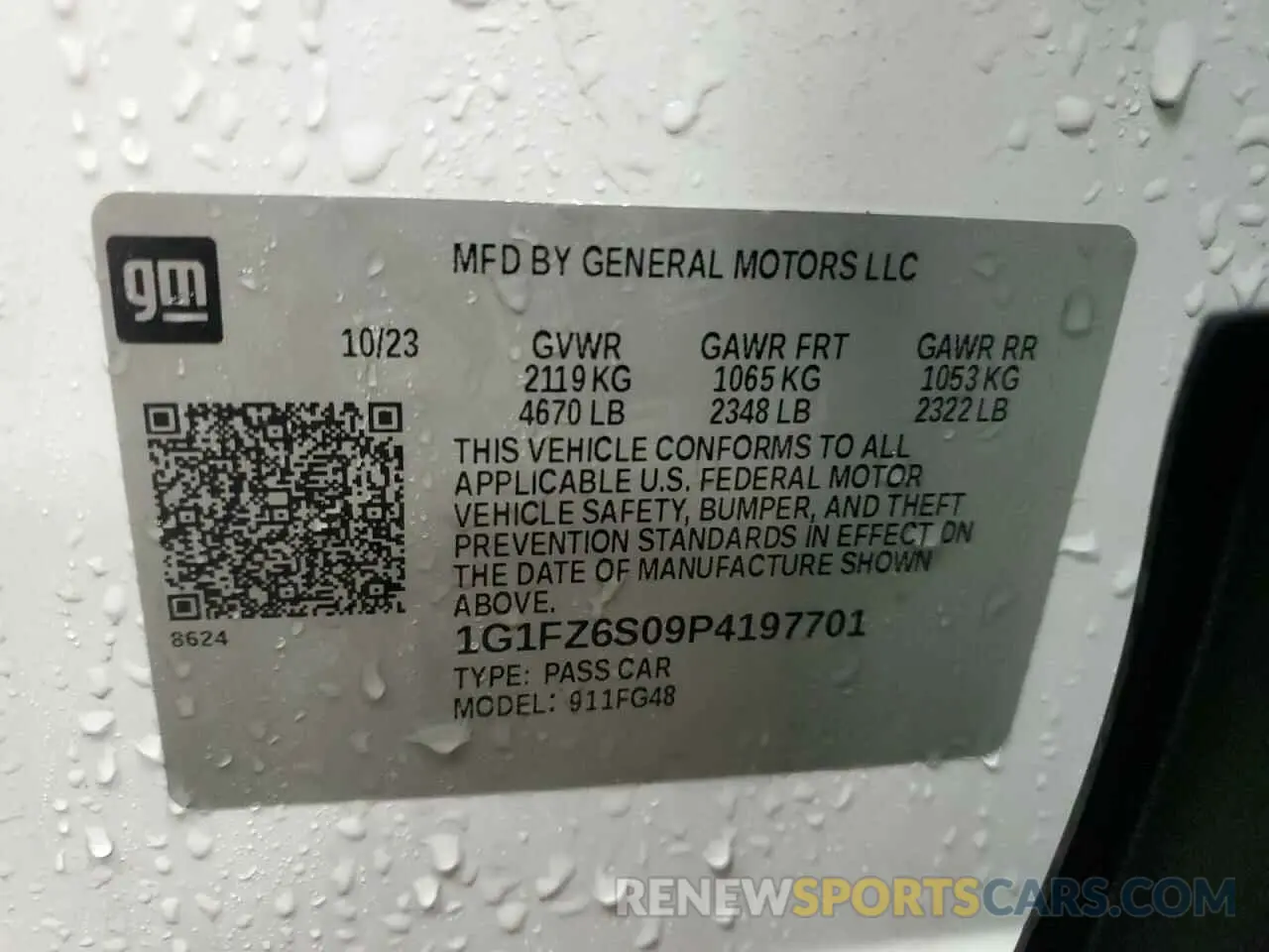 13 Photograph of a damaged car 1G1FZ6S09P4197701 CHEVROLET BOLT 2023