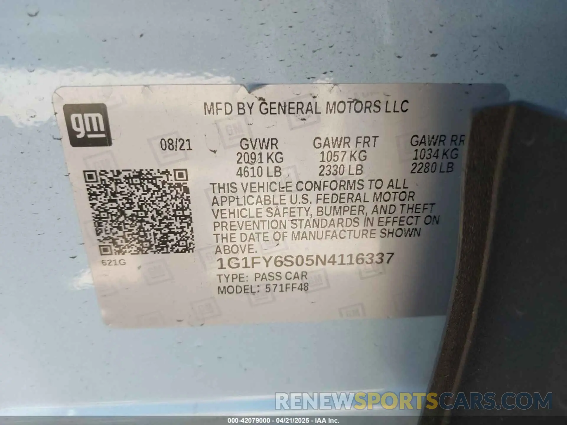 9 Photograph of a damaged car 1G1FY6S05N4116337 CHEVROLET BOLT EUV 2022