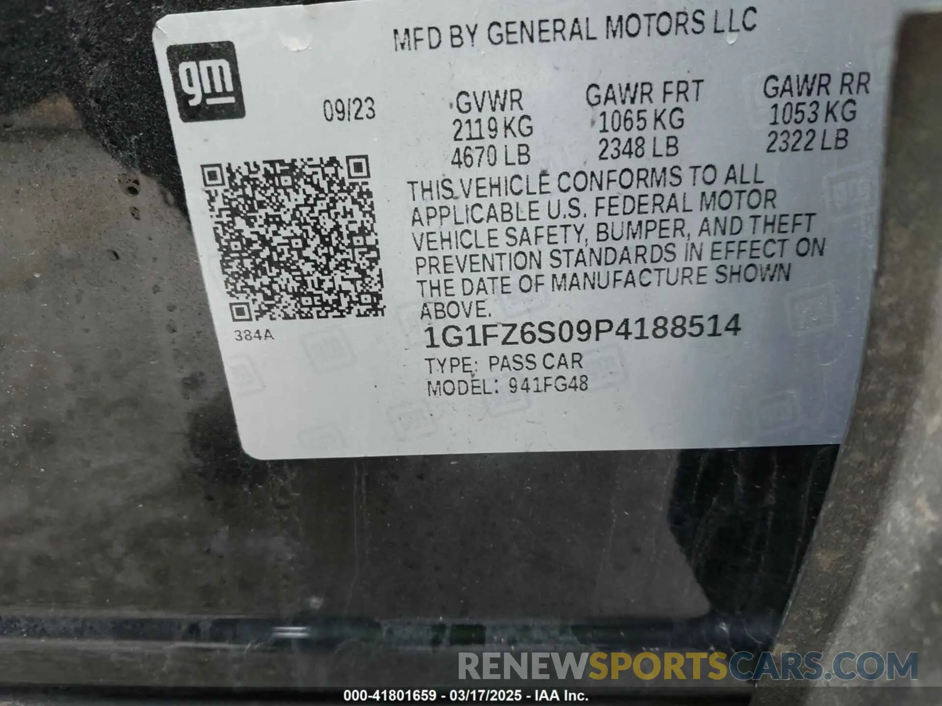 9 Photograph of a damaged car 1G1FZ6S09P4188514 CHEVROLET BOLT EUV 2023