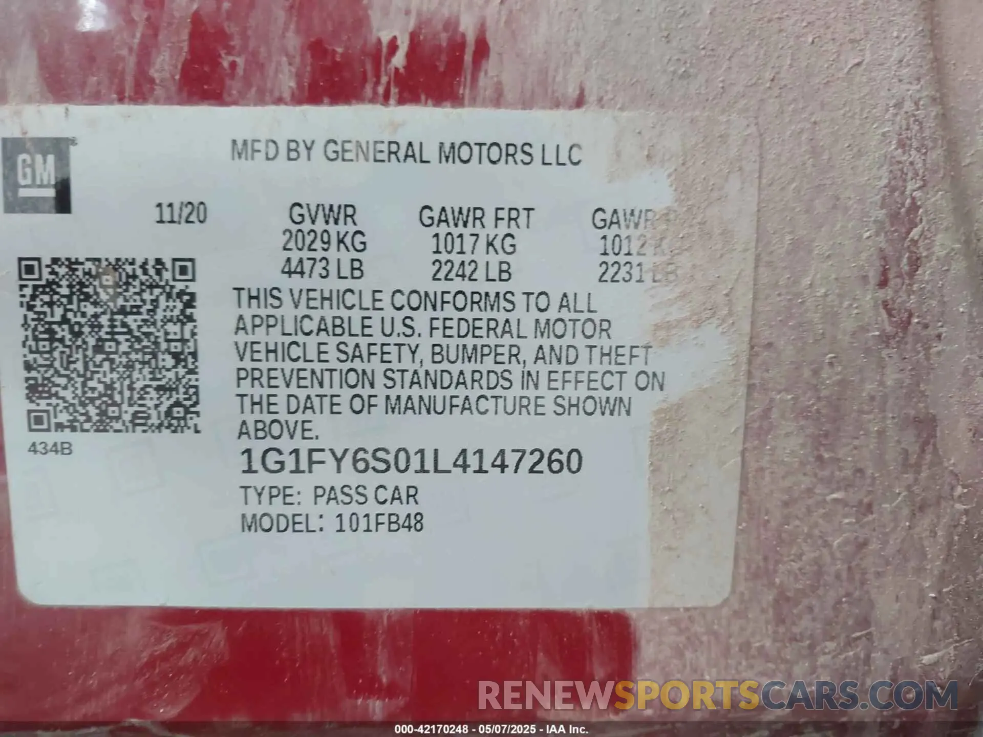 9 Photograph of a damaged car 1G1FY6S01L4147260 CHEVROLET BOLT EV 2020