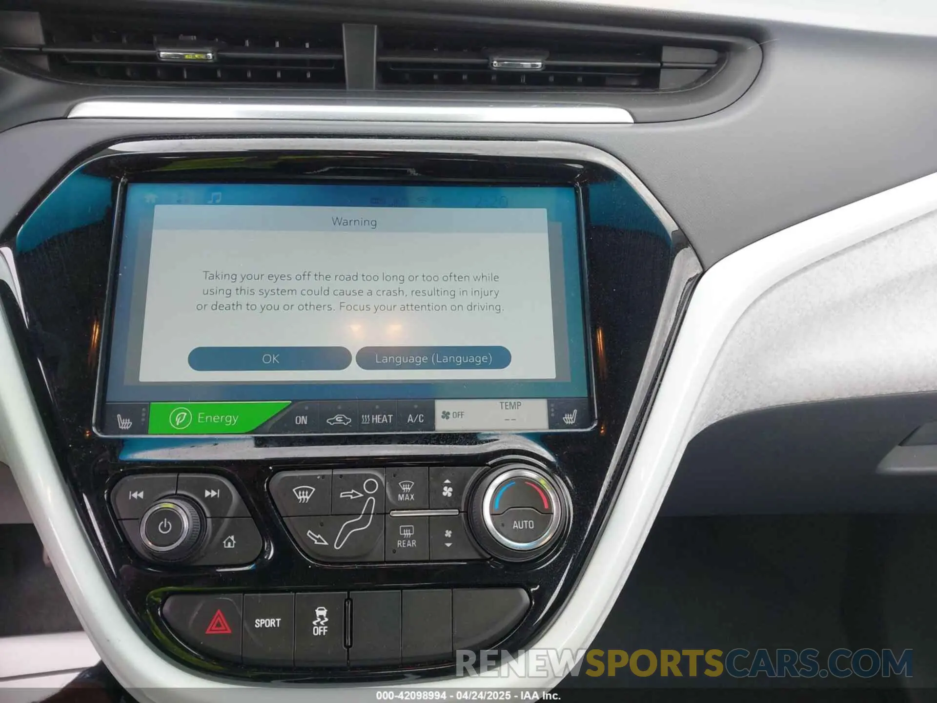 19 Photograph of a damaged car 1G1FY6S07L4145819 CHEVROLET BOLT EV 2020