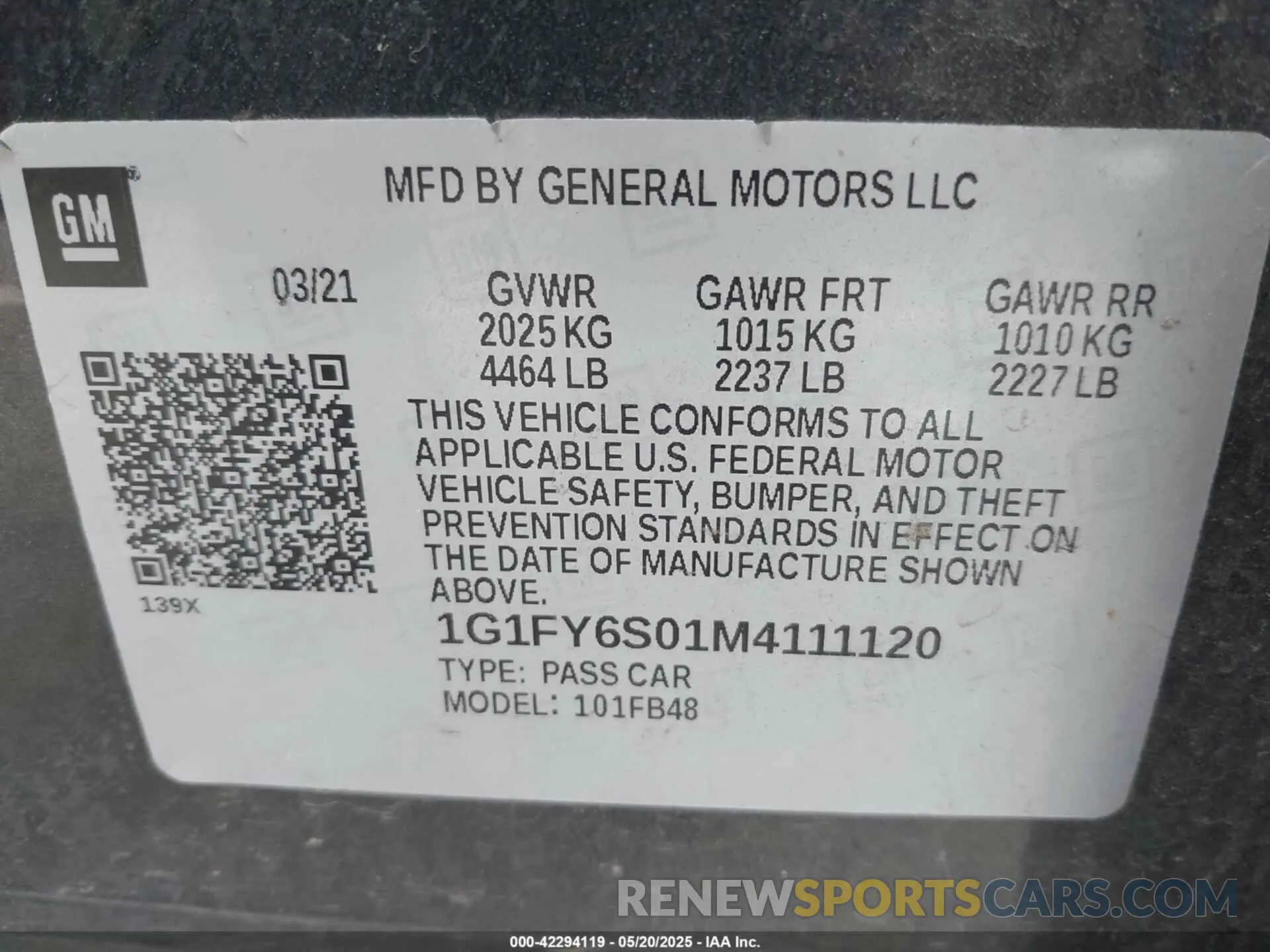 9 Photograph of a damaged car 1G1FY6S01M4111120 CHEVROLET BOLT EV 2021