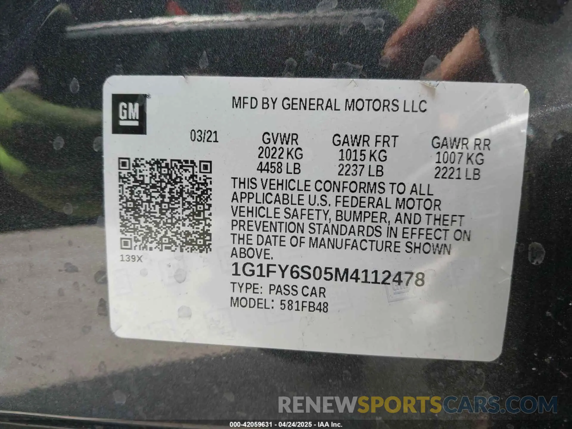 9 Photograph of a damaged car 1G1FY6S05M4112478 CHEVROLET BOLT EV 2021
