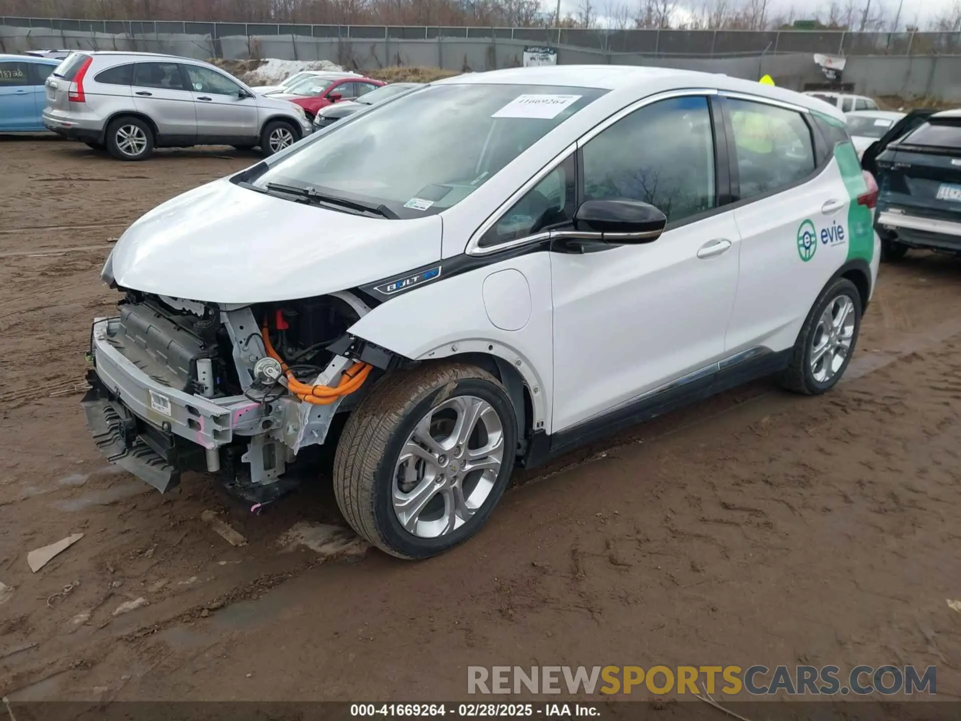 2 Photograph of a damaged car 1G1FY6S0XM4108958 CHEVROLET BOLT EV 2021