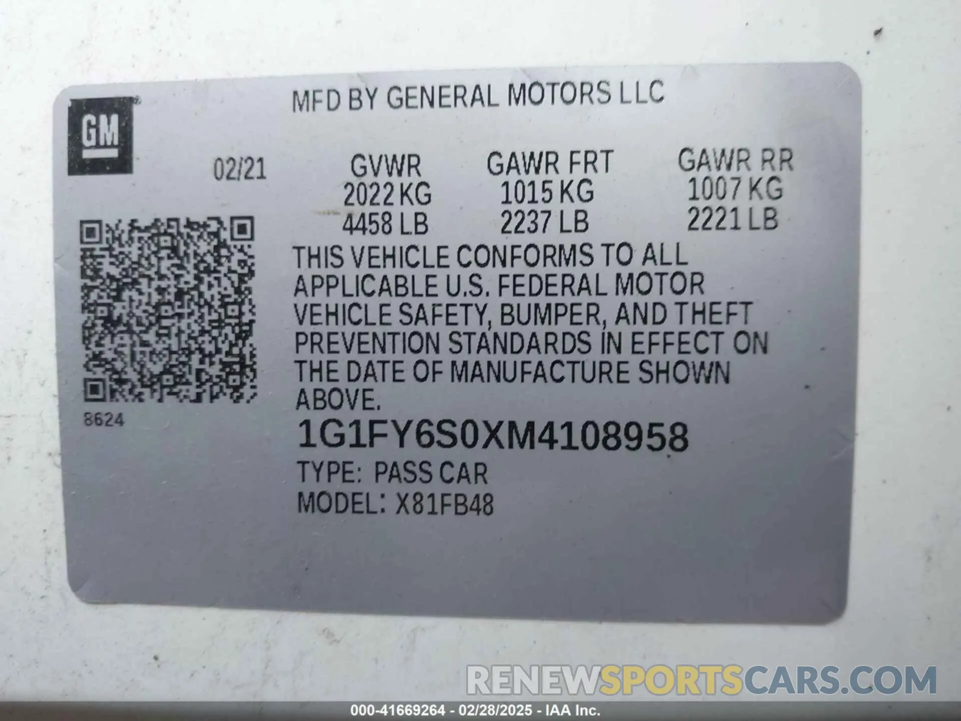 9 Photograph of a damaged car 1G1FY6S0XM4108958 CHEVROLET BOLT EV 2021