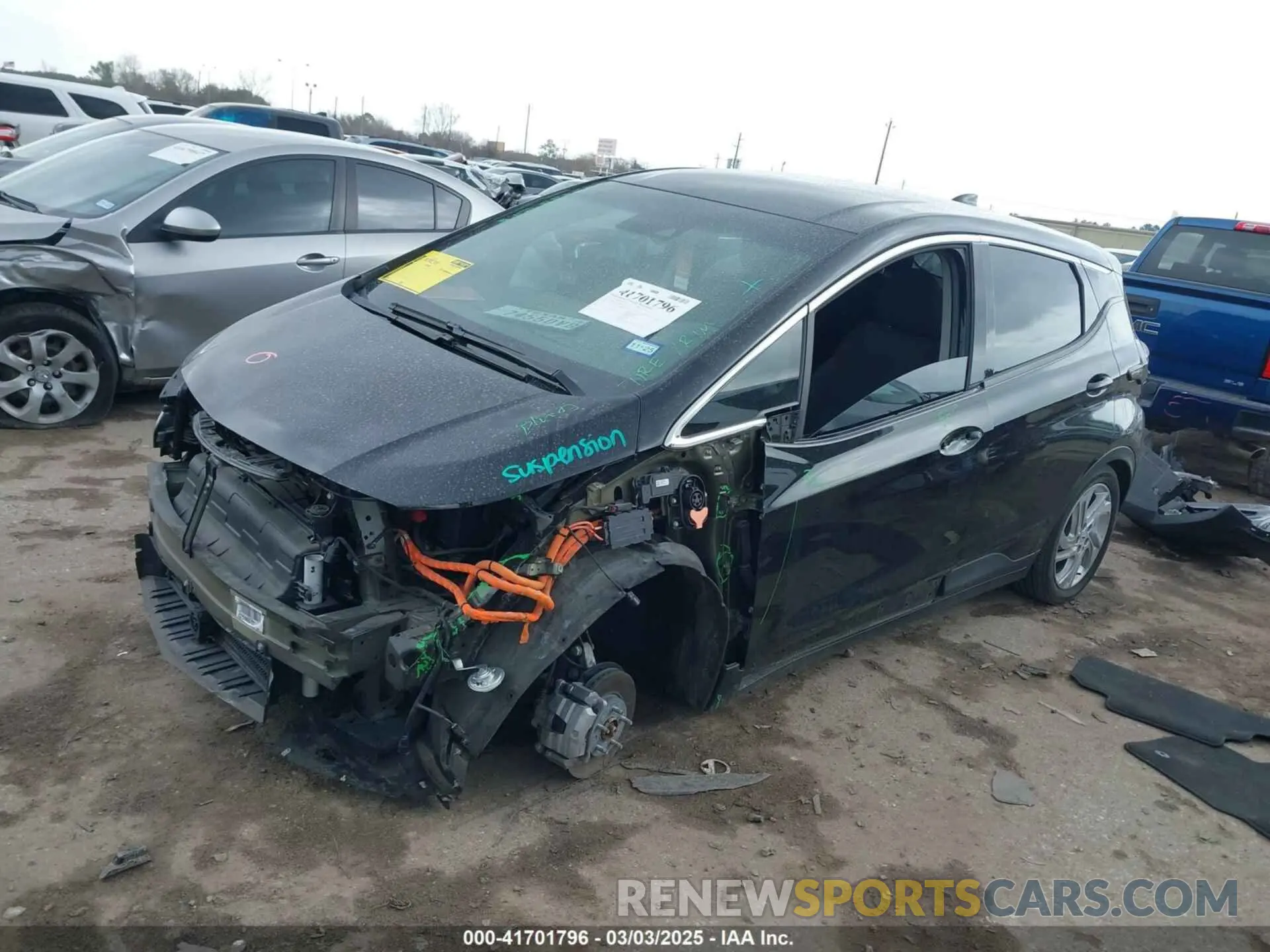 2 Photograph of a damaged car 1G1FW6S01N4128233 CHEVROLET BOLT EV 2022