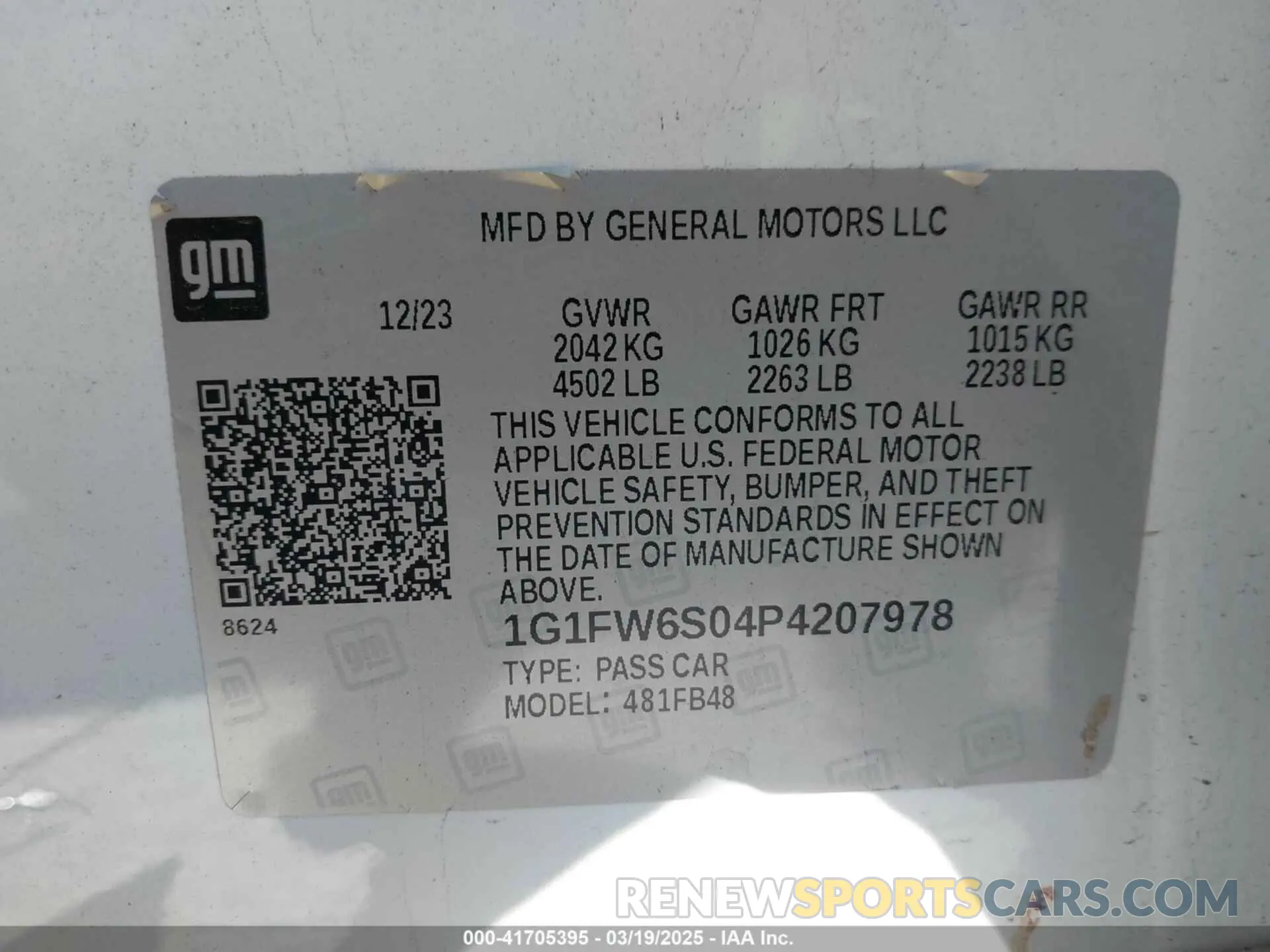9 Photograph of a damaged car 1G1FW6S04P4207978 CHEVROLET BOLT EV 2023