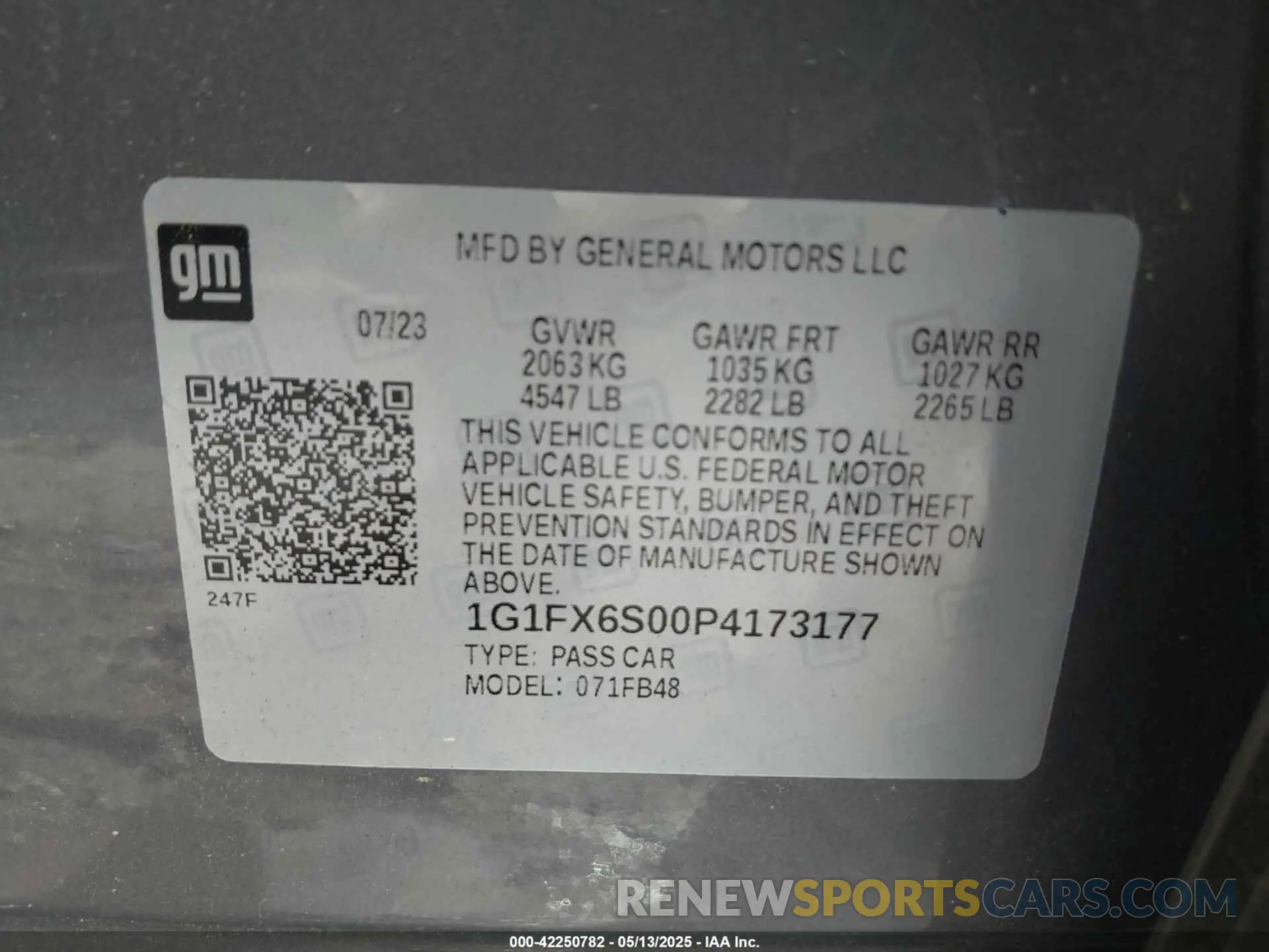 9 Photograph of a damaged car 1G1FX6S00P4173177 CHEVROLET BOLT EV 2023