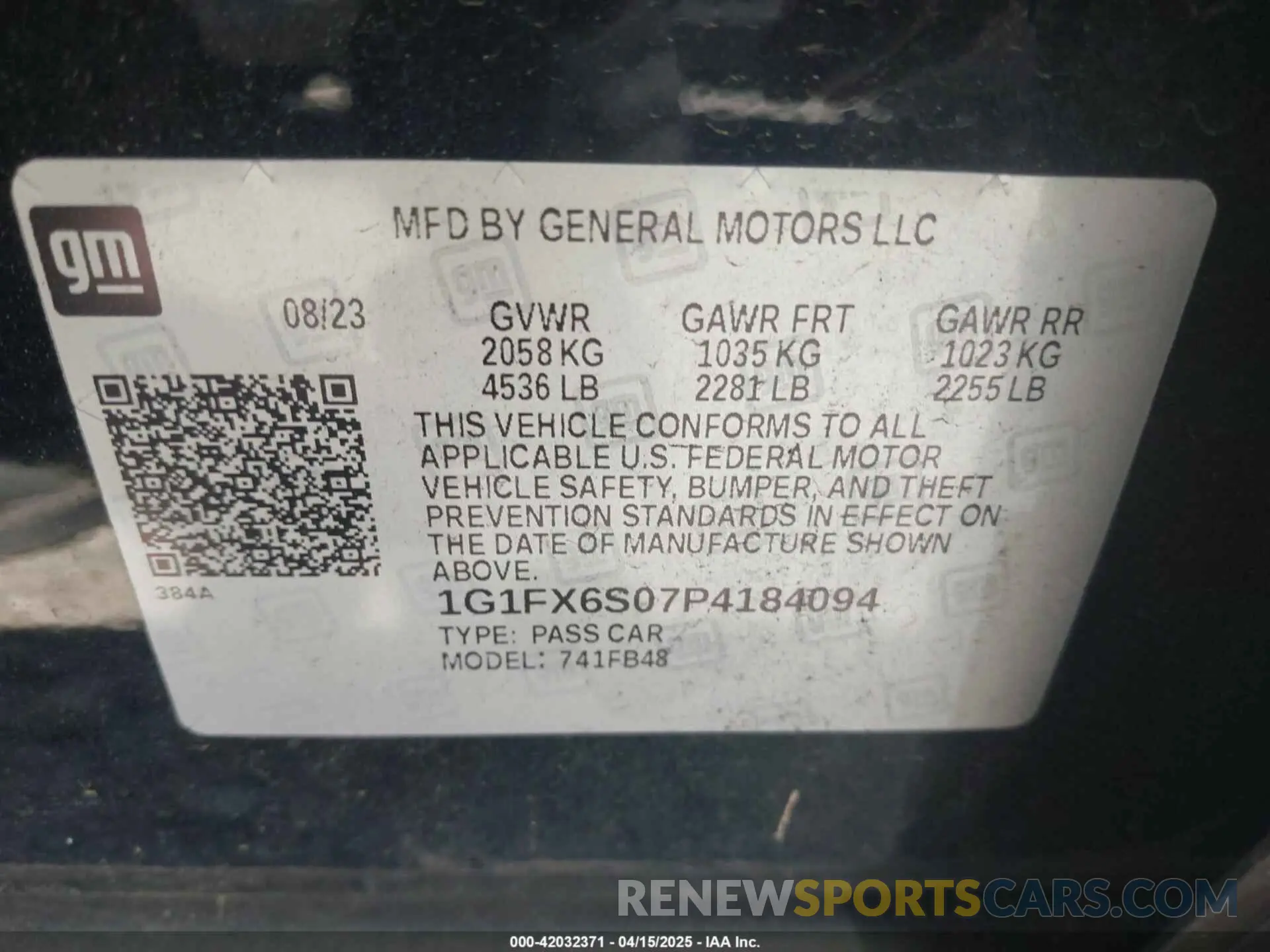 9 Photograph of a damaged car 1G1FX6S07P4184094 CHEVROLET BOLT EV 2023