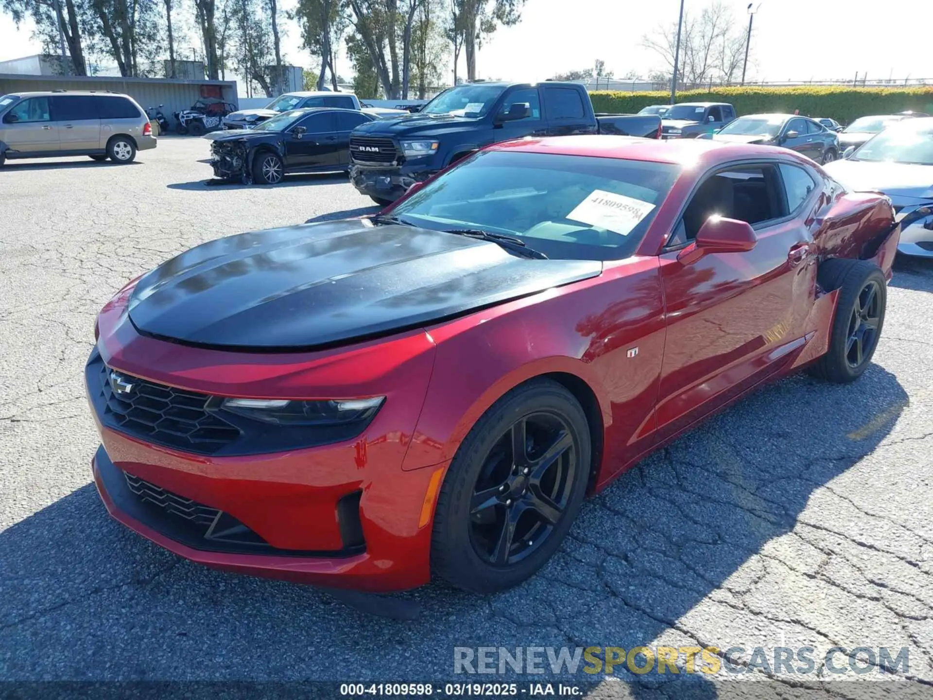 2 Photograph of a damaged car 1G1FA1RXXK0117139 CHEVROLET CAMARO 2019