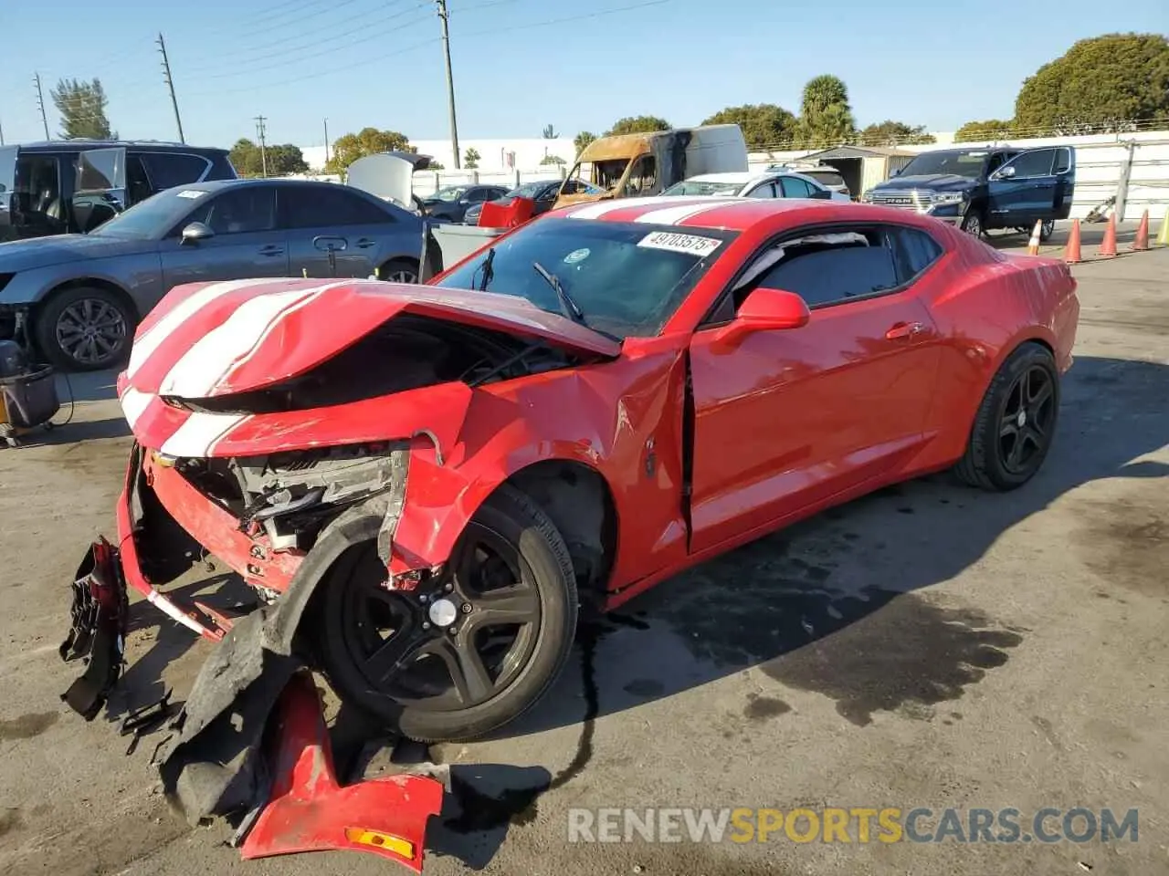 1 Photograph of a damaged car 1G1FB1RS2K0138214 CHEVROLET CAMARO 2019