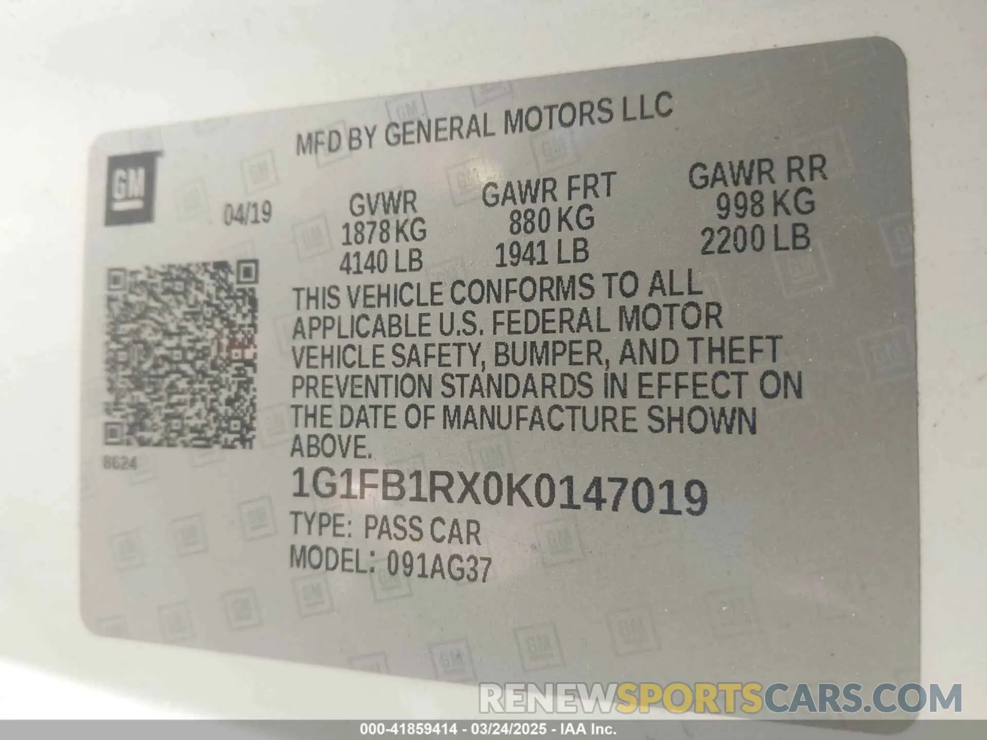9 Photograph of a damaged car 1G1FB1RX0K0147019 CHEVROLET CAMARO 2019