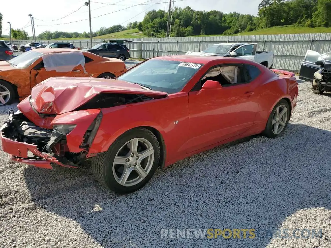 1 Photograph of a damaged car 1G1FB1RX1K0117219 CHEVROLET CAMARO 2019