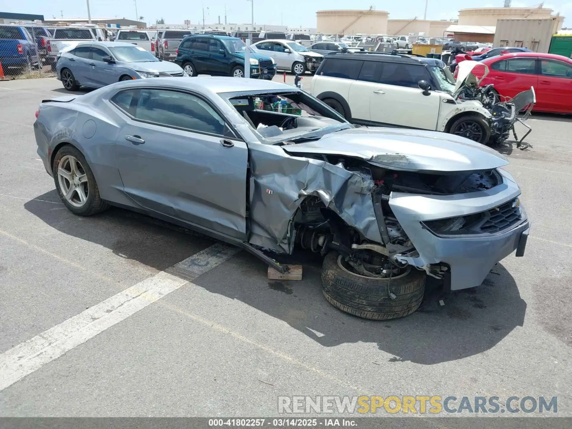 1 Photograph of a damaged car 1G1FB1RX4K0122379 CHEVROLET CAMARO 2019