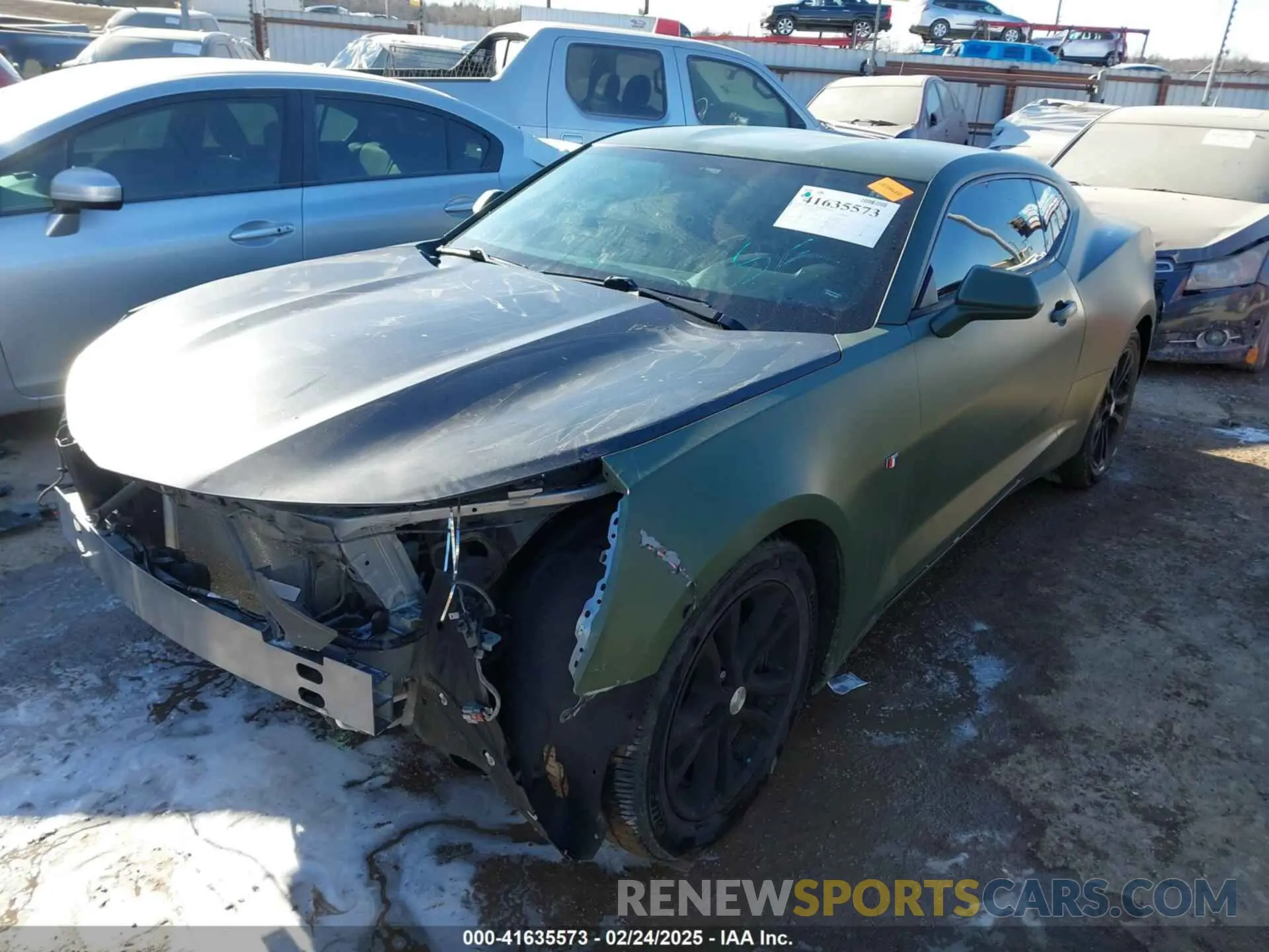2 Photograph of a damaged car 1G1FB1RX7K0132565 CHEVROLET CAMARO 2019