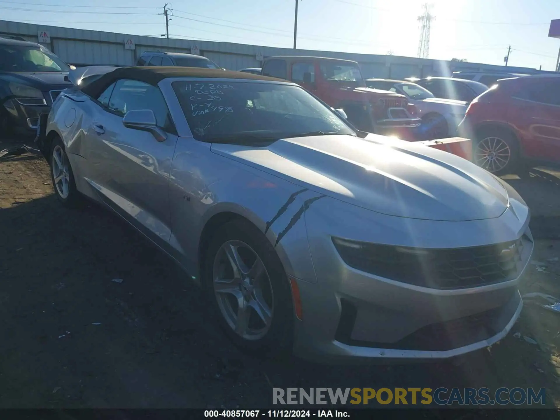 1 Photograph of a damaged car 1G1FB3DS7K0124988 CHEVROLET CAMARO 2019