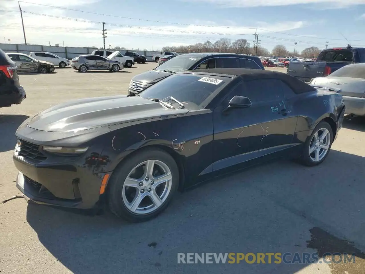 1 Photograph of a damaged car 1G1FB3DS8K0148006 CHEVROLET CAMARO 2019
