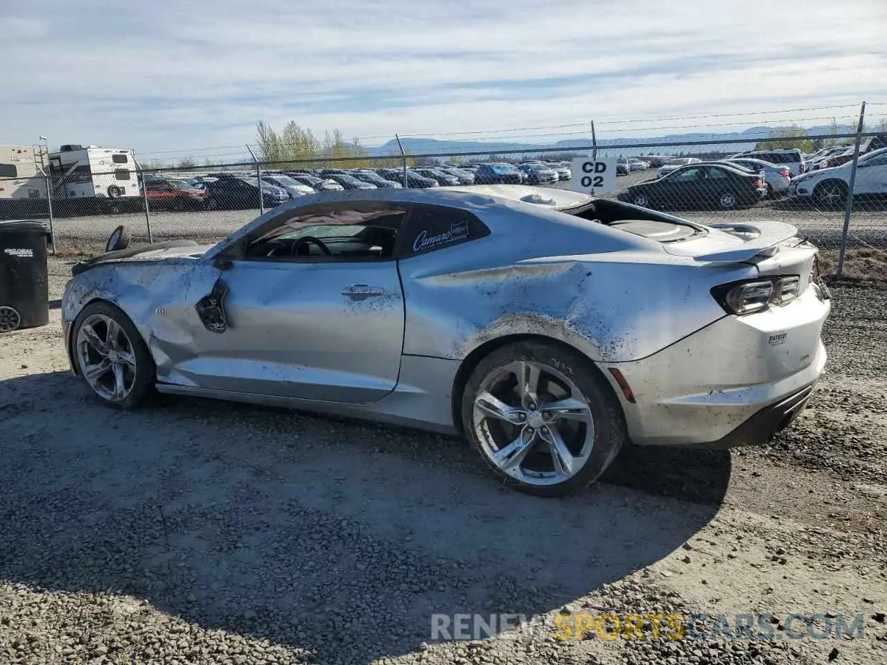 2 Photograph of a damaged car 1G1FG1R78K0125772 CHEVROLET CAMARO 2019