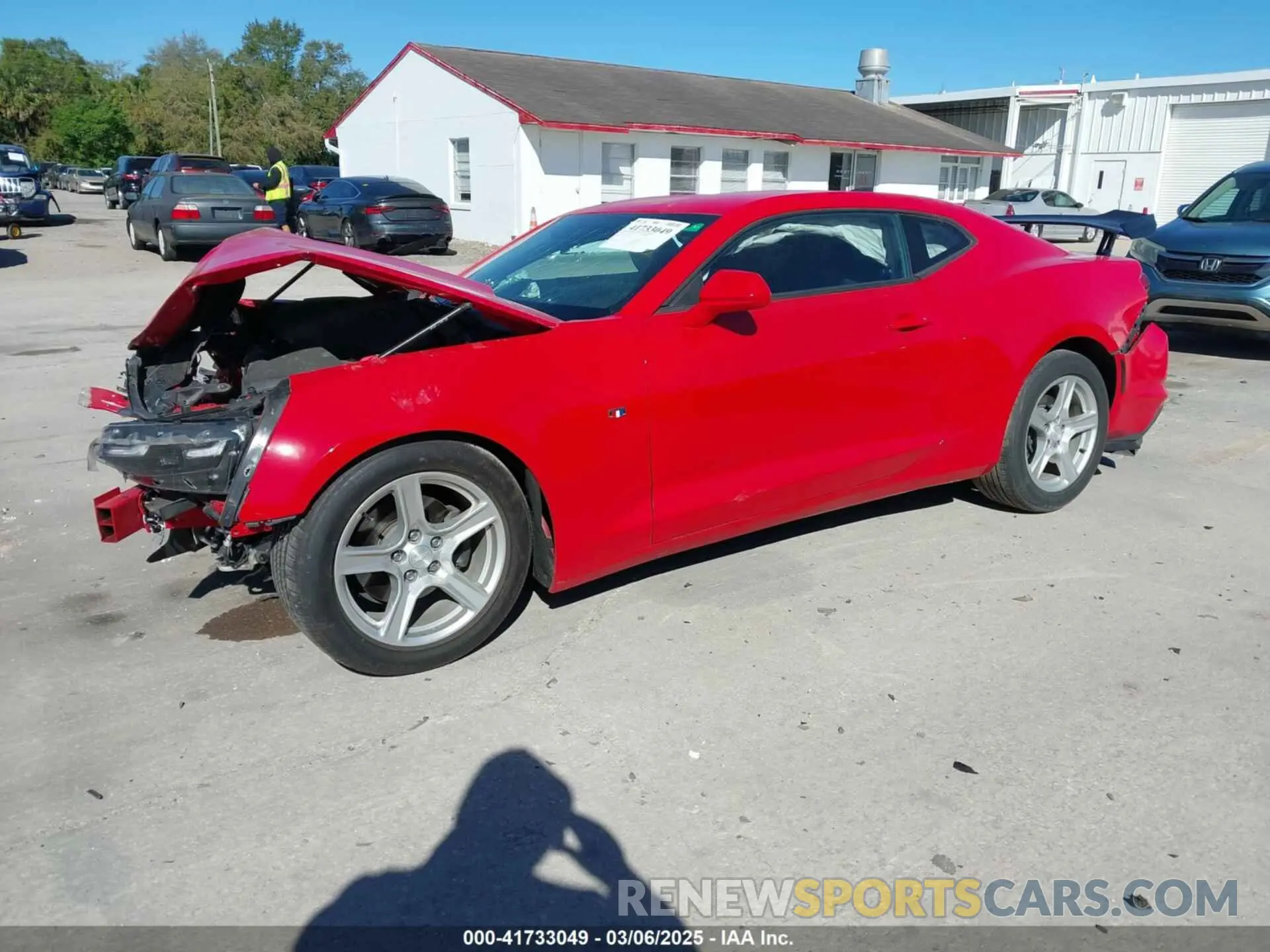 2 Photograph of a damaged car 1G1FB1RS6L0109154 CHEVROLET CAMARO 2020