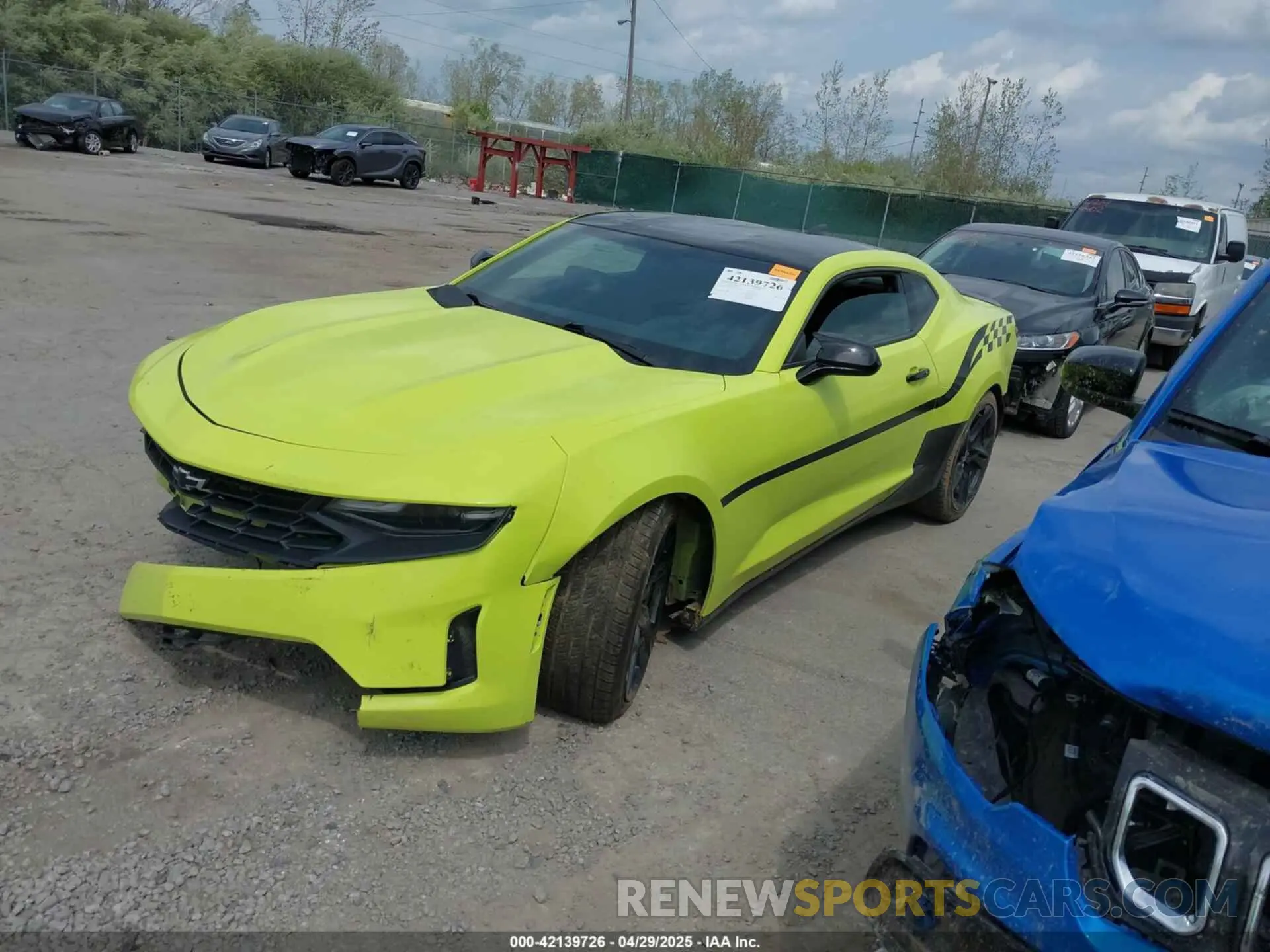 2 Photograph of a damaged car 1G1FB1RSXL0108606 CHEVROLET CAMARO 2020