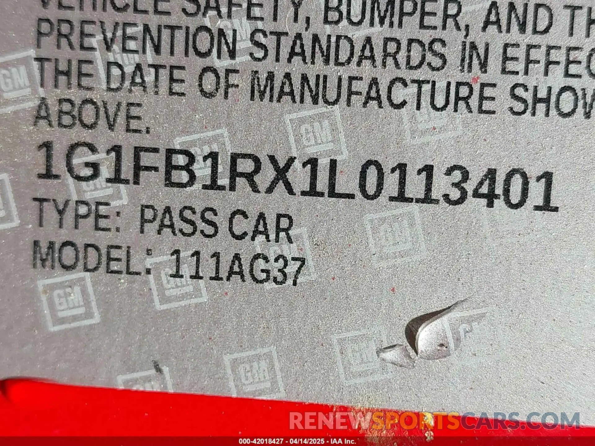 9 Photograph of a damaged car 1G1FB1RX1L0113401 CHEVROLET CAMARO 2020