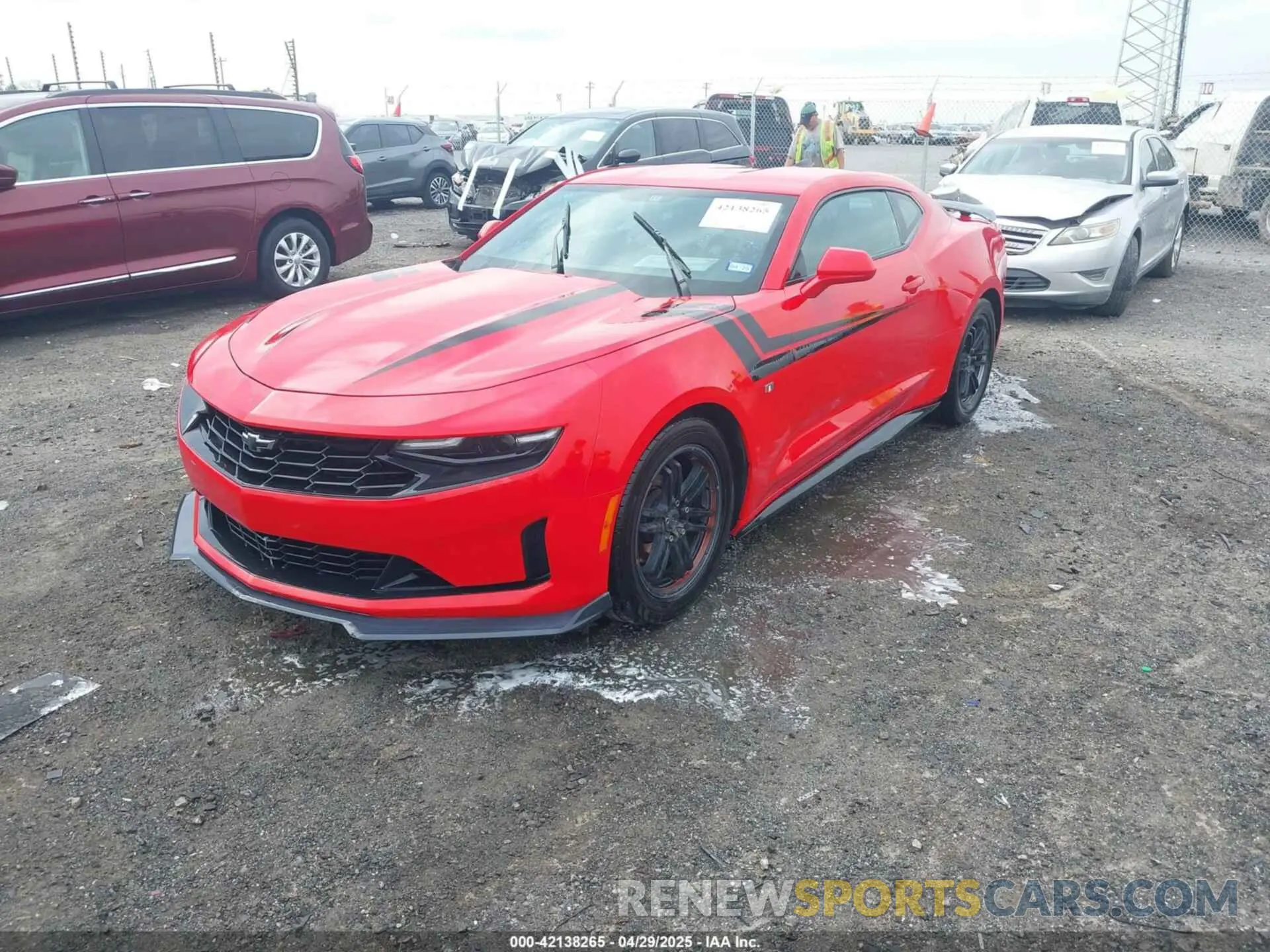 2 Photograph of a damaged car 1G1FB1RX9L0106552 CHEVROLET CAMARO 2020